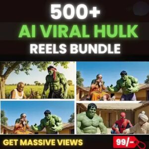 AI Hulk Reel Bundle Pack 2026 - Trending Instagram Reels & TikTok Video Kit