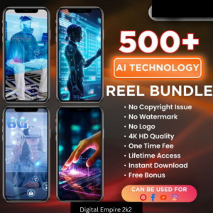 500+ AI Technology Reels Bundle – Future Tech Viral Content