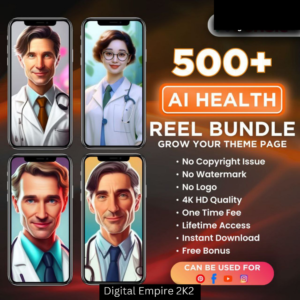 500+ AI Health Reels Bundle 🩺🔥