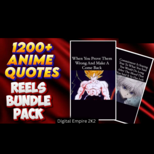 1200+ Anime Quotes Reels Bundle 🎌🔥