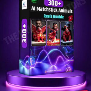 🔥 300+ AI Matchstick Animals Reels Bundle – Unique Viral Content Pack