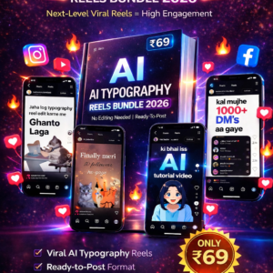 AI Typography Reels Bundle 2026 (Ready-to-Post Viral Pack) ✍️ Description