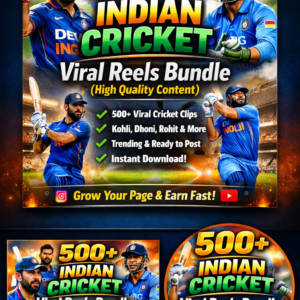 🔥500+ Indian Cricket Reels Bundle