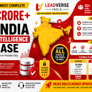 India’s Largest Verified Business Database { 132 Crore Pan India Business Leads Database }