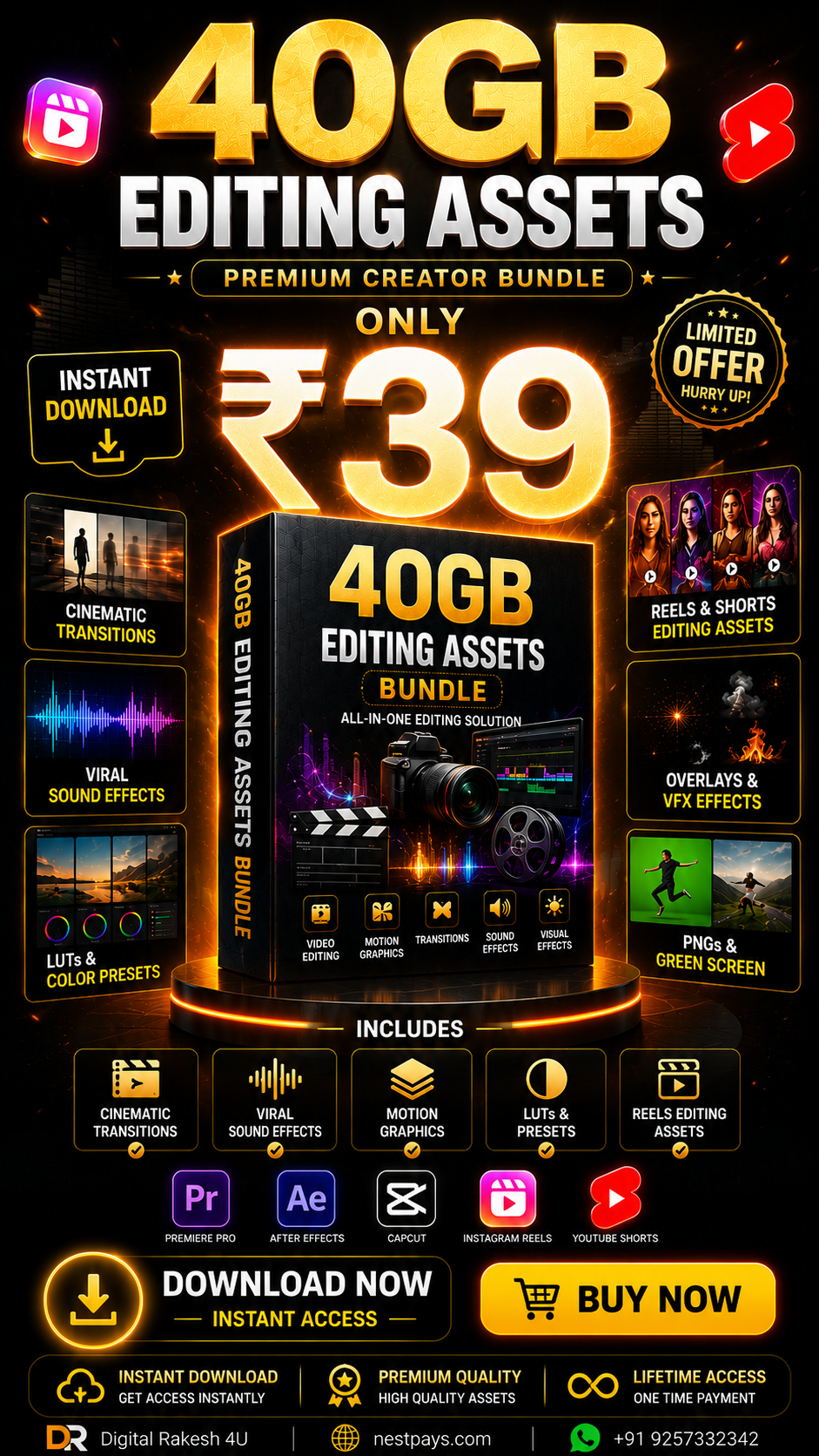 40gb editing assest