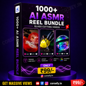 1000+ Ai ASMR Glass Cutting Videos Reel Bundle Only 49/-