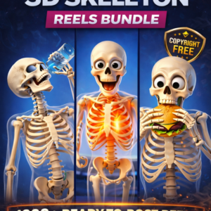 1000+ 3D Skeleton Reels Bundle | Ready-to-Post Viral Content 💀🔥