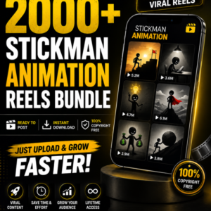 2000+ Stickman Animation Viral Reels Bundle | 10M+ Views Ready-to-Post Content 🚀