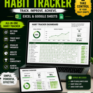 Daily Habit Tracker Spreadsheet
