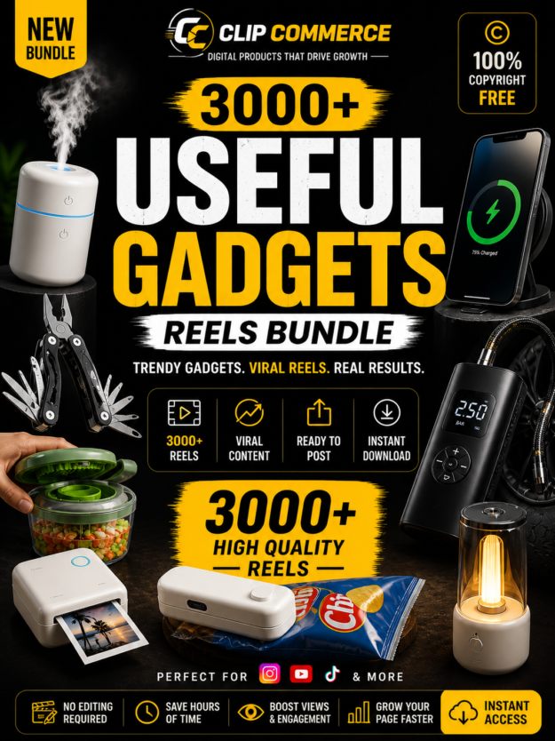 3000+ Useful Gadgets Reels Bundle (Ready to Post)