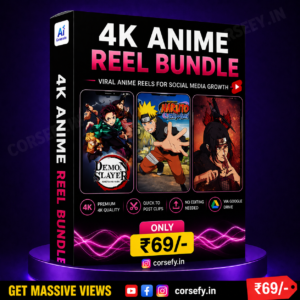 4K Anime Reel Bundle For Insta/YouTube Only 69/-