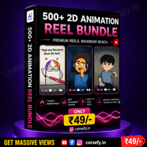 500+ 2D Animation Reels Bundle 49/-