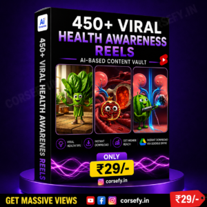 450+ Viral Health Awareness Reels Bundle (AI Based)