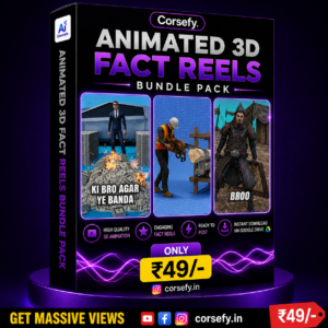 500+ 3d Animated Fact Reel Bundle Only 49/- ( including Master Editing Pack)