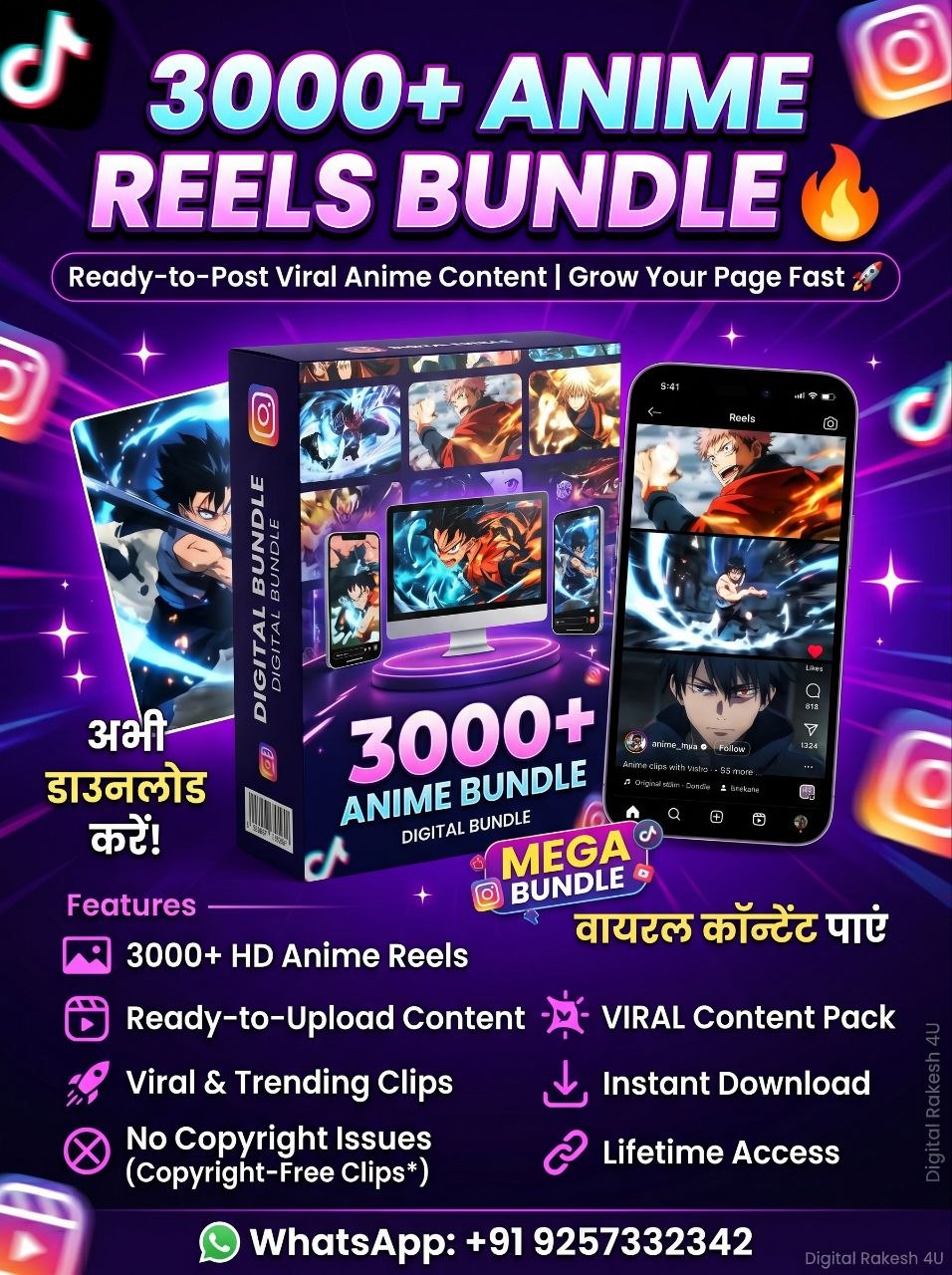 👑 3000+ ANIME REELS BUNDLE
