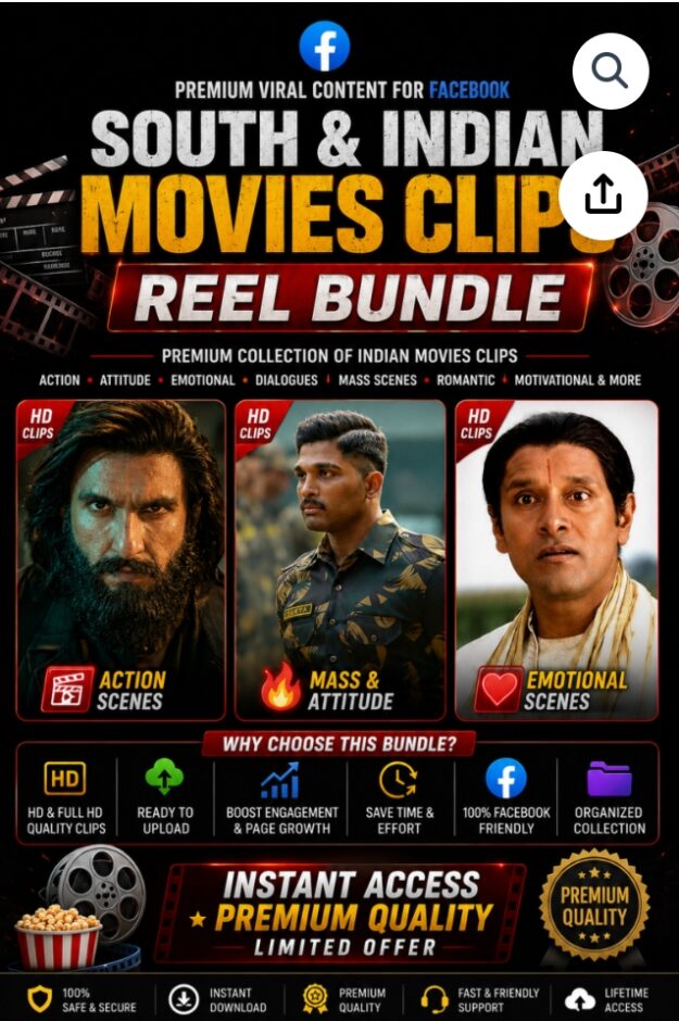 South And Indian Movie clips reel Bundle