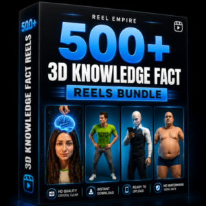 500+ 3D Knowledge Fact Reels Bundle HD Quality • Ready to Upload • No Watermark