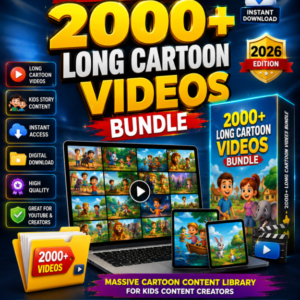 2000+ Long Cartoon Videos Bundle with copyright solution