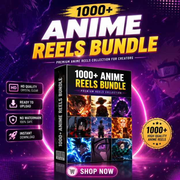 1000+ Anime Reels Bundle | HD Quality Anime Clips Pack | Ready To Upload Content - Image 2