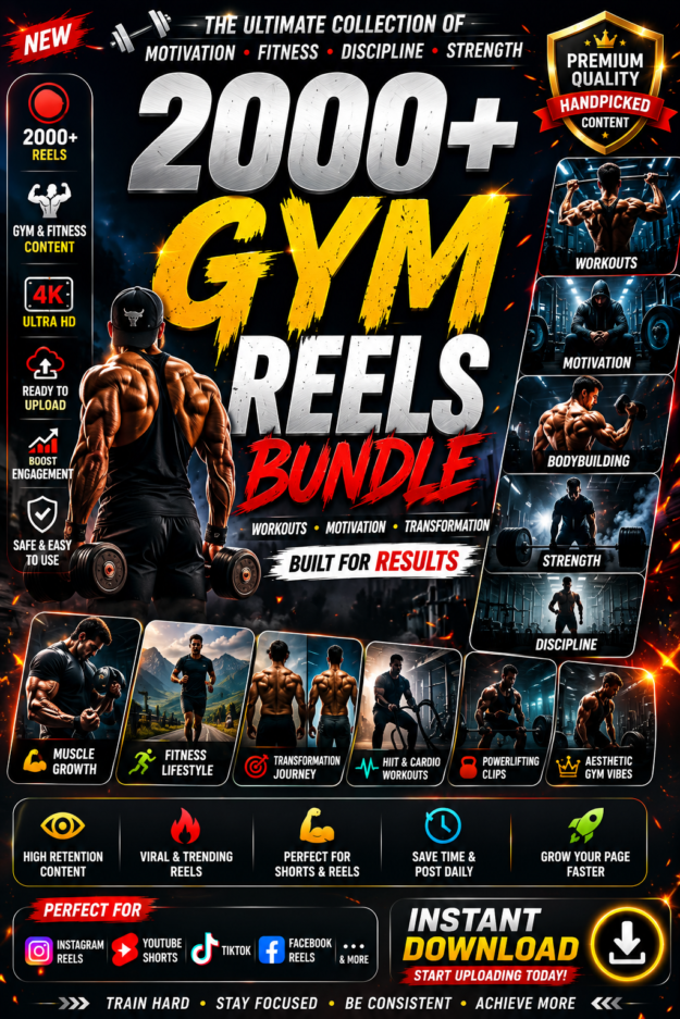 2000+ Viral Gym Reels Bundle