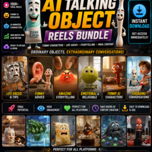 1000+ AI Talking Objects Reels Bundle