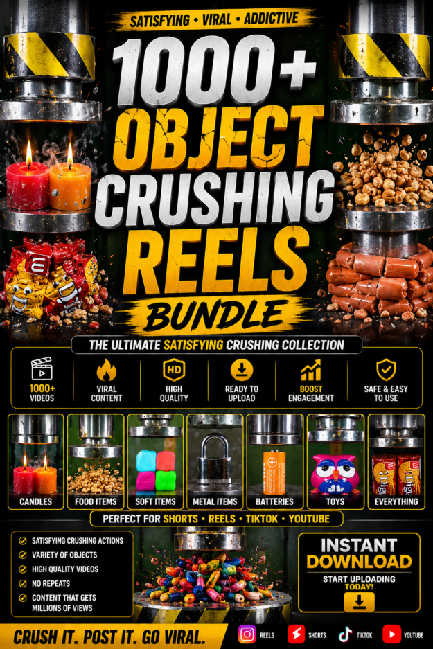 1000+ Hydraulic Press Viral Reels Pack
