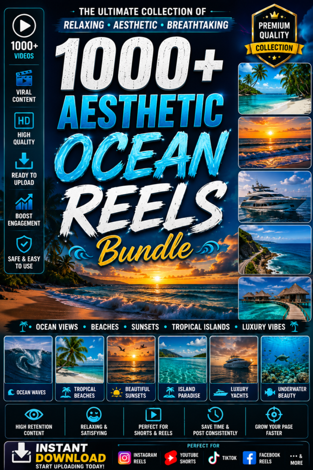 1000+ Aesthetic Ocean Reels Bundle