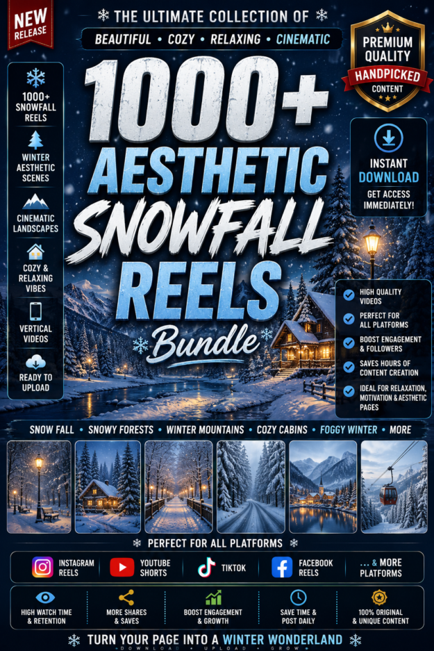 1000+ Aesthetic Snowfall Reels Bundle