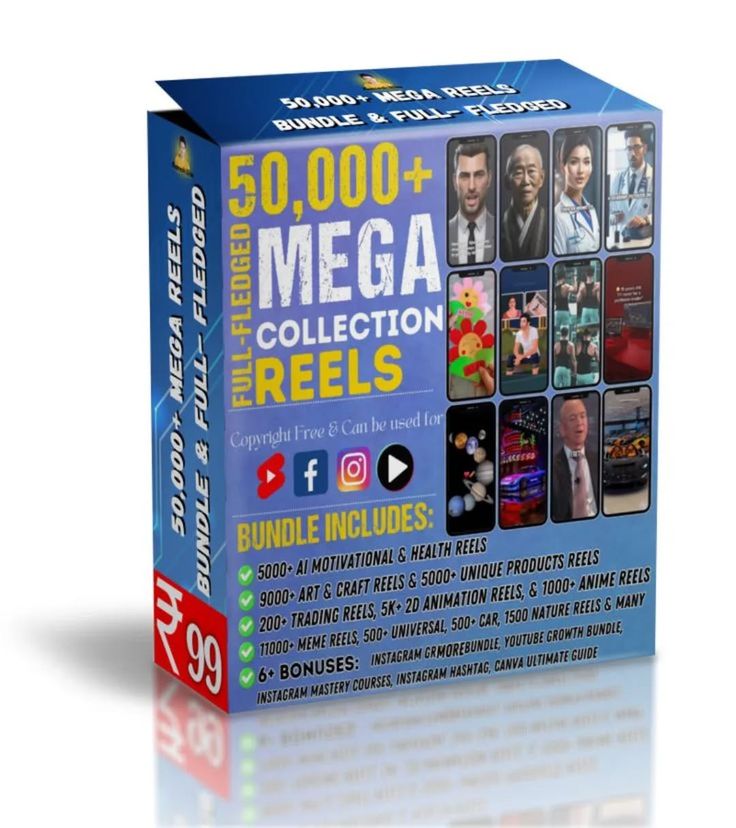 All In One Mega Pack β 10,000+ Viral Reel Bundles Collection | Instant Download