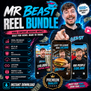 MR BEAST REEL BUNDLE 🚀 1000+ Viral Reels Ready To Upload