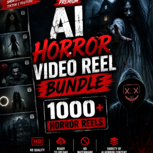 1000+ AI Horror Video Reels Bundle | HD Scary Horror Clips Pack | Ready To Upload Content