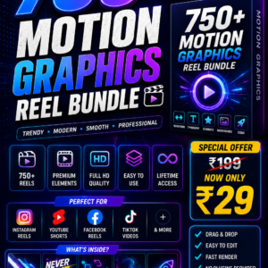 750+ MOTION GRAPHIC REEL BUNDLE