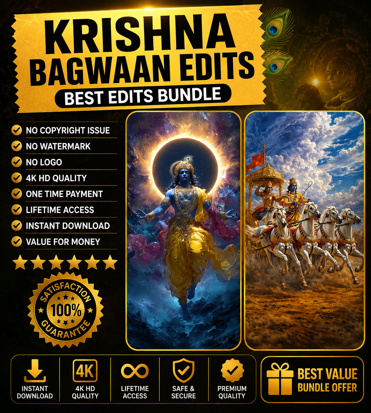 Krishna Bhagwan Edits Reel Bundle 🔱