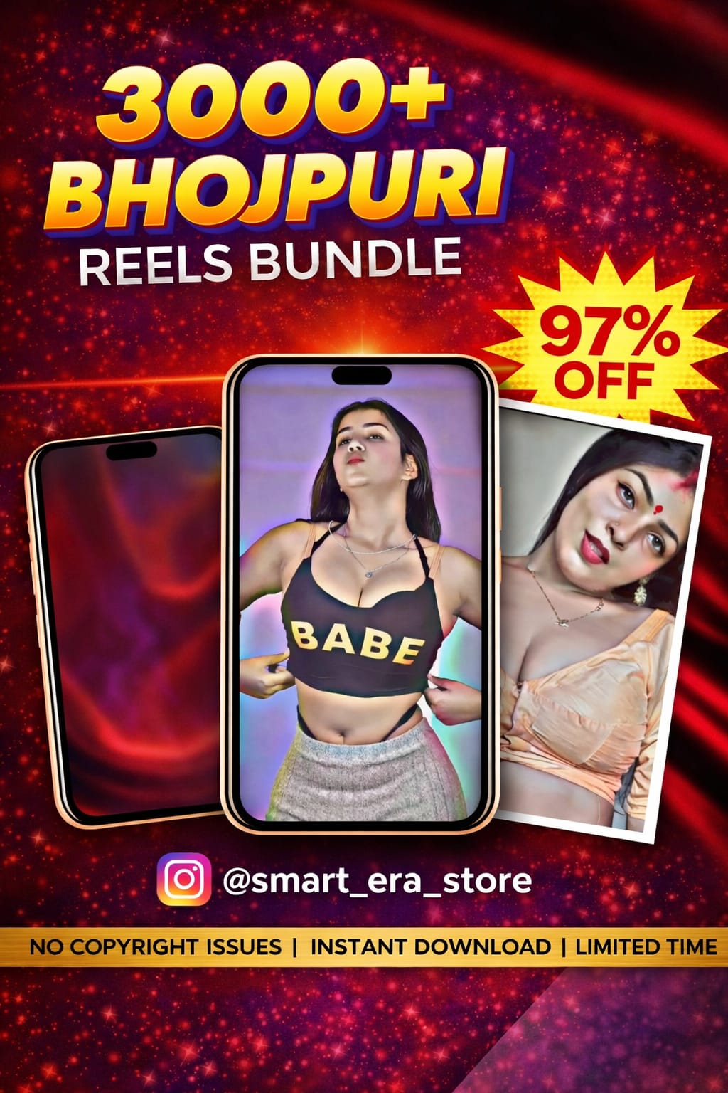 Bhojpuri Reels Bundle β 3000+ Viral Bhojpuri Reels for Instagram & Shorts