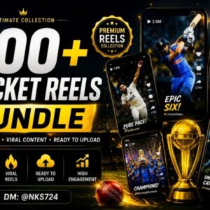 200+ Cricket Reels Bundle is a premium