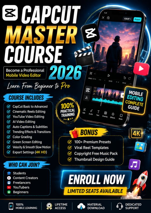 CapCut Master Course 2026 | Mobile Editing