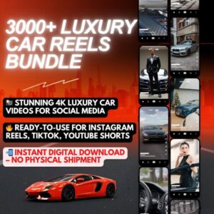 Buy 3000+ Luxury Car Reels Bundle: 4K Videos for Instagram, Tiktok ...