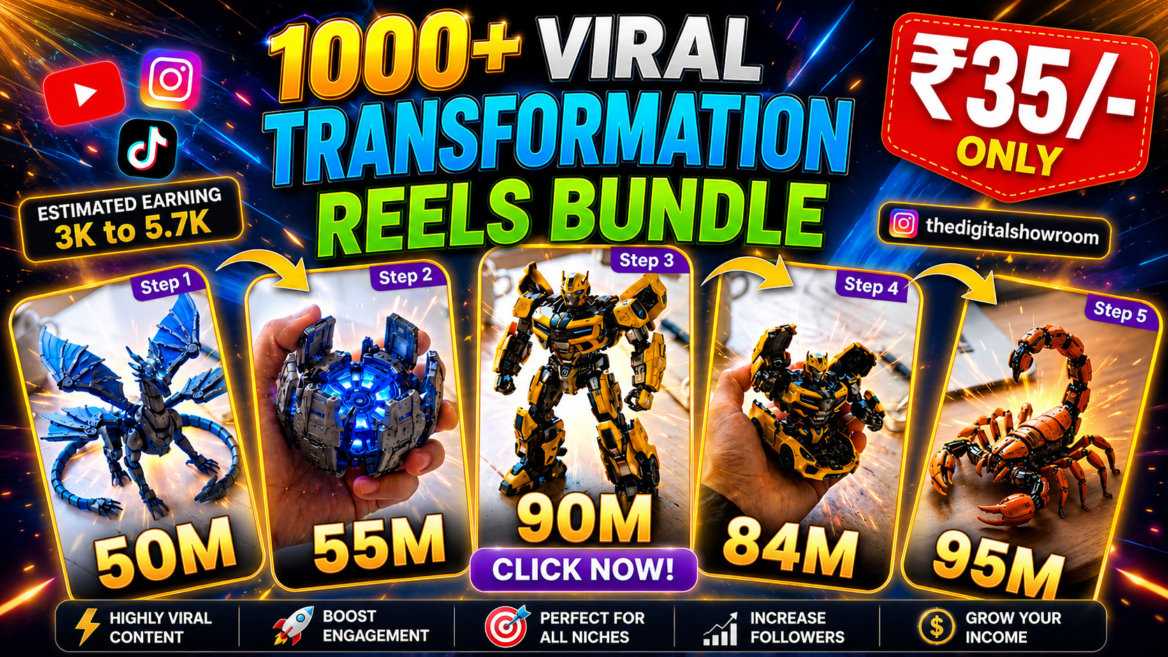 β‘ 1000+ Ultimate Transformation Reels Bundle π€