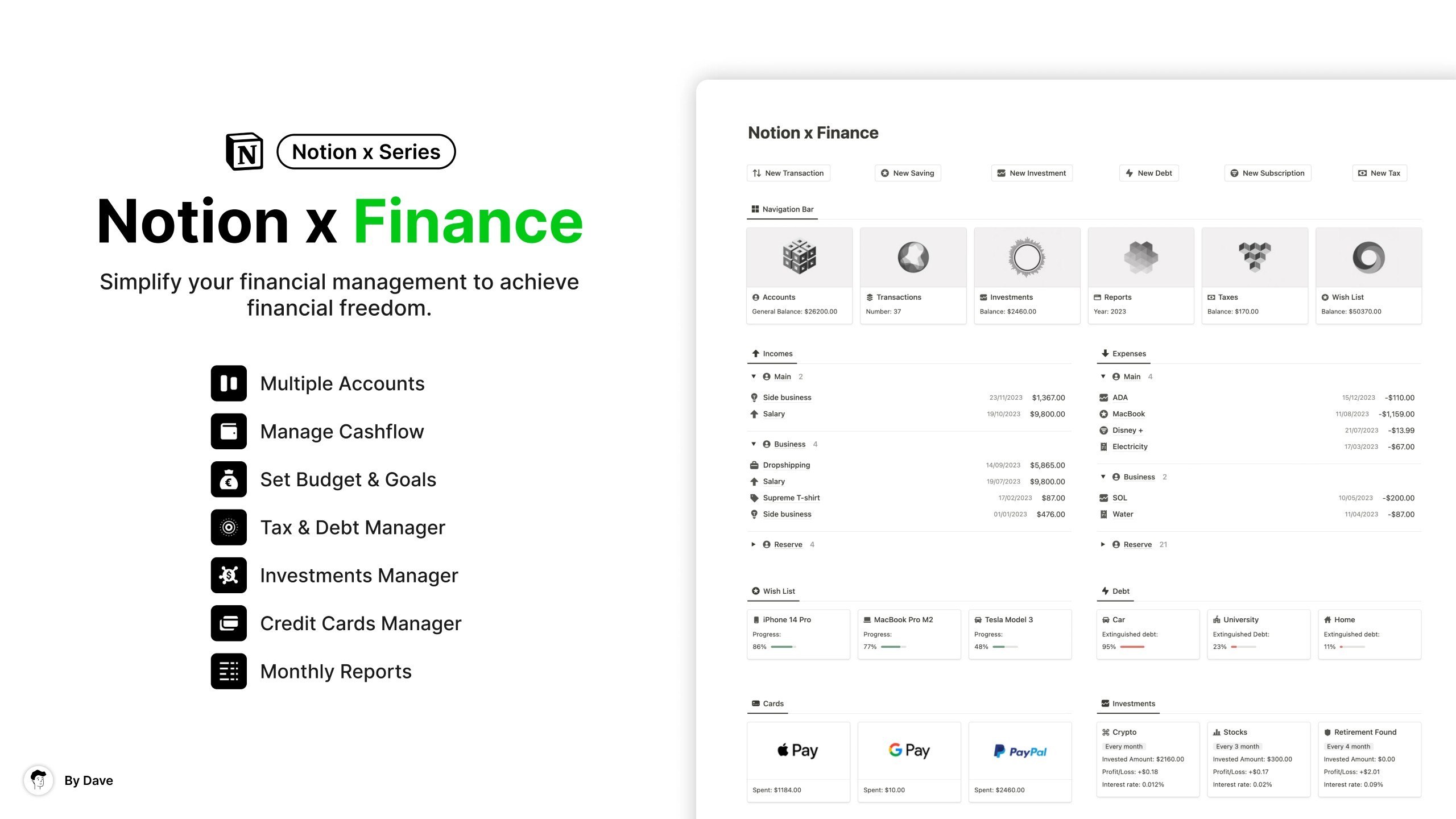 Notion x Finance Template