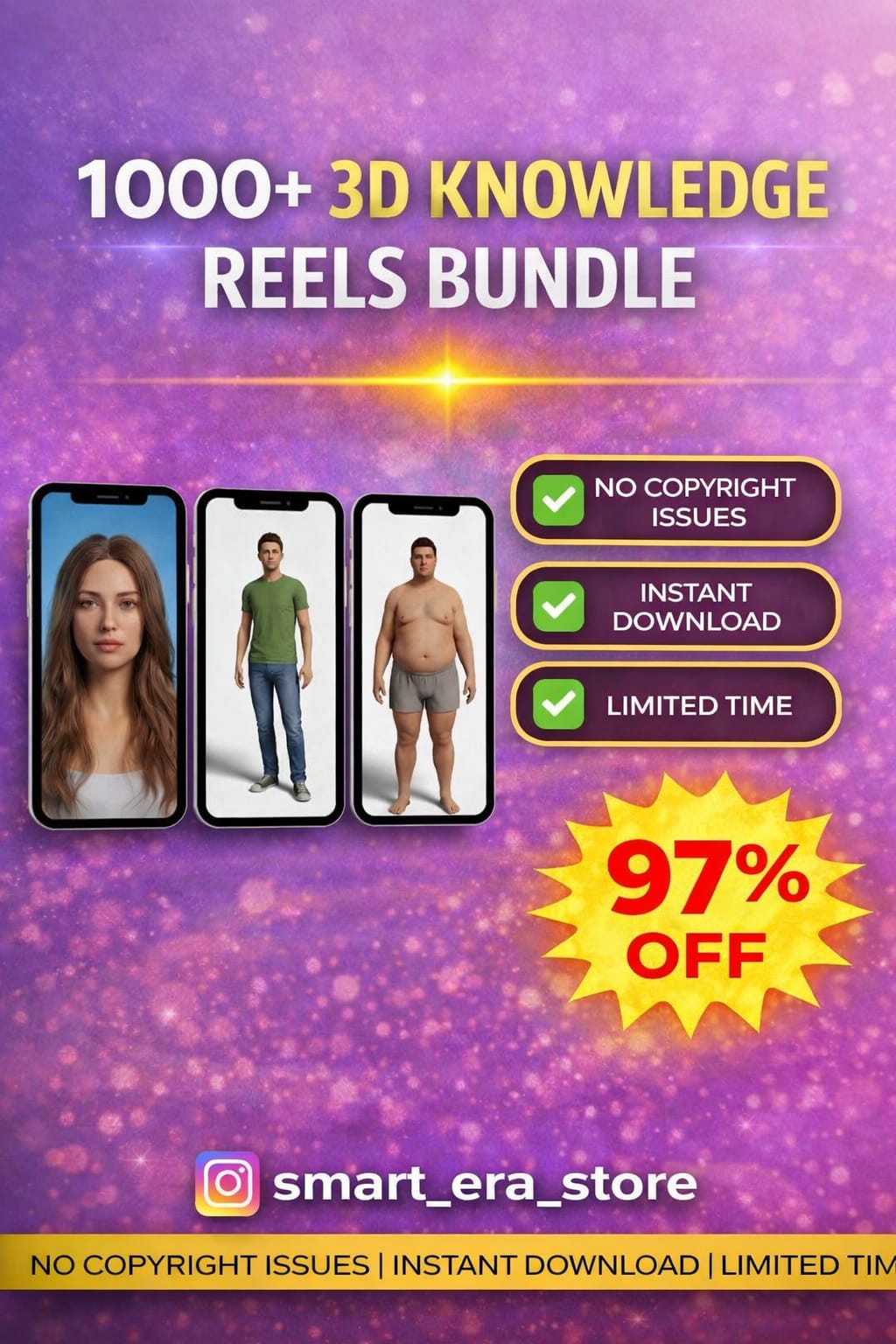 3D Knowledge Reels Bundle – 1000+ Educational & Informative Clips