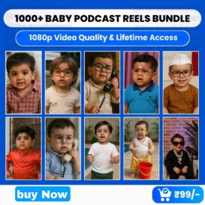 1000+ AI Baby Podcast Reels Bundle 👶🎙️ | Viral Content Pack ₹29 Only