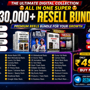 130,000+ Resell Bundle 🚀 | Premium Viral Reels Collection | 4K Content | Lifetime Access | Only ₹49