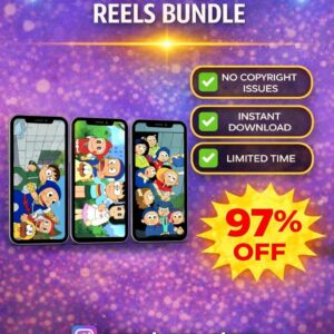 Ninja Hattori Reels Bundle – 1500+ Funny & Action Cartoon Clips