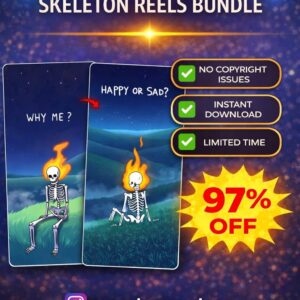 Skeleton Reels Bundle – 1000+ Dark, Funny & Viral Animation Clips