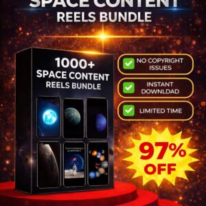 Space Content Reels Bundle – 1000+ Galaxy, Universe & Science Clips