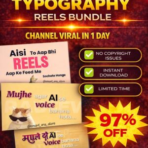500+ AI Typography Reels Bundle 💥 | Viral Content Pack ₹19 Only