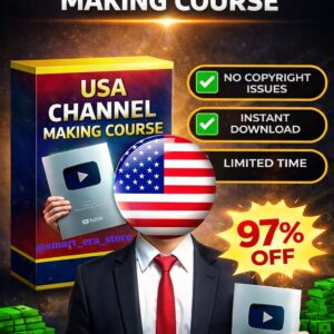 USA Based YouTube Channel Course – Grow Global Audience & Earnings