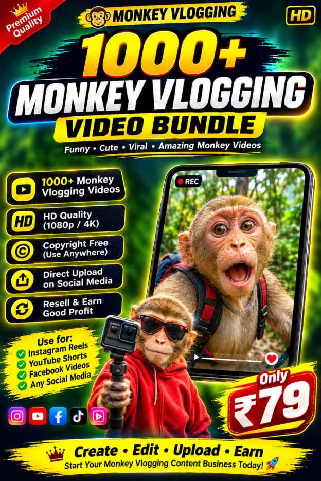 1000 + monkey vlogging video