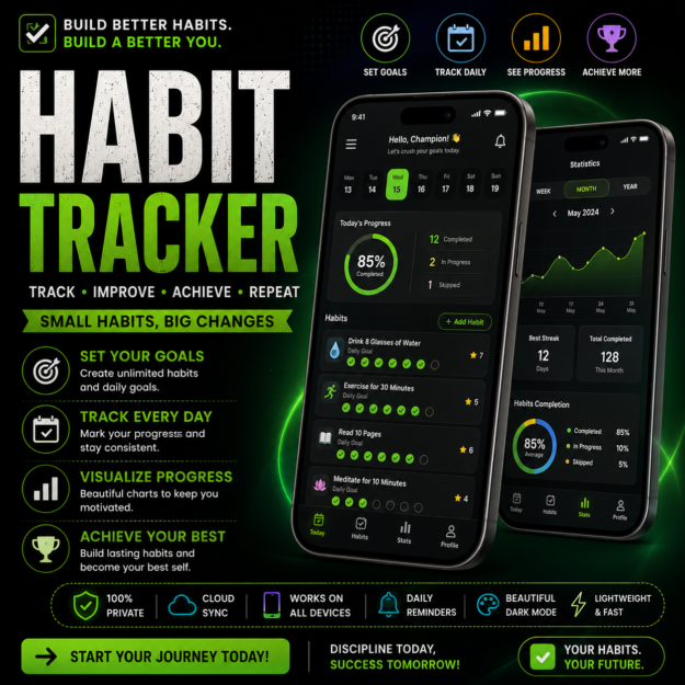 Habit Tracker Template β Daily Goal & Productivity Tracker