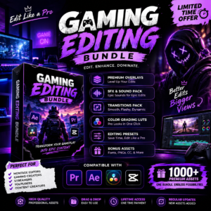 🔥 Gaming Editing Bundle 🎮 | 1000+ Premium Assets | Edit Like a Pro ⚡